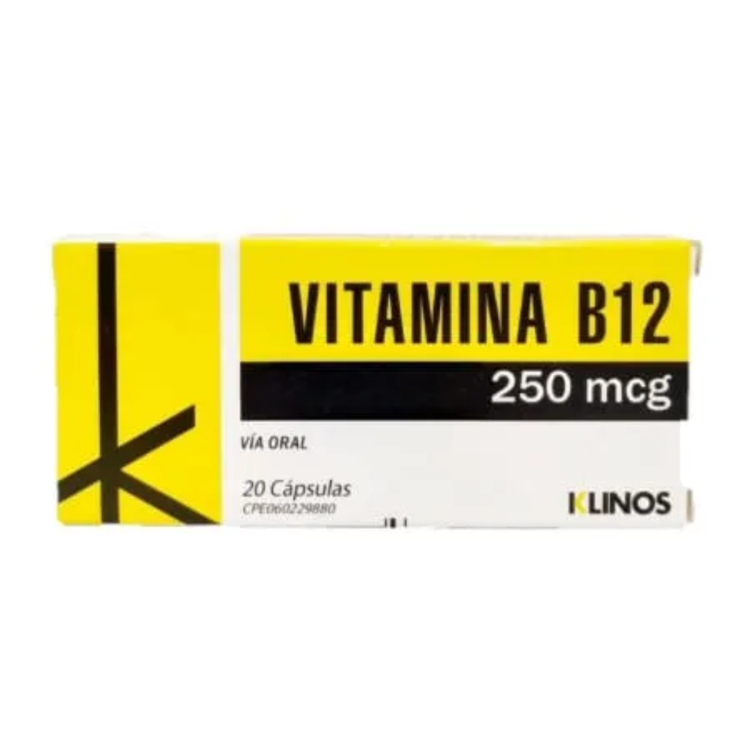 VITAMINA B12 250MCG CAP X 20 (KLINOS)